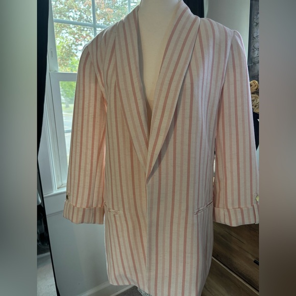 Anne Klein Pink Striped Blazer NWOT! - Picture 2 of 6
